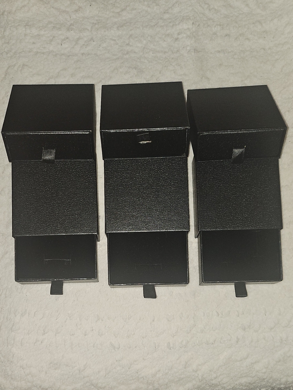 Set of 6 Black Sliding Jewelry Gift Boxes